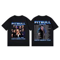 Raperis Pitbull I'm Back Tour 2026 Marškinėliai Vyrams Moterims Drabužiai Mada Hip Hop Marškinėliai Aukštos Kokybės Hip Hop Streetwear Per dydį Marškinėlis 4XL