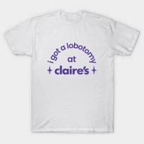 Asian Size Men Black Print T-shirt I Got A Lobotomy At Claire'S No-Cut Print Cotton Tshirt M