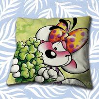 Cartoon Mouses D-Diddl Pillow Case Short Plush Sofa Decorative Gift Home Double-Sided Printing Cushio Peach skin 18*18(CM)-1Pcs