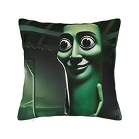 Pillow Cover Tung Tung Sahur Fire Ring Funny Meme Fashion Pillow Case For Couch Sofa Bedroom Pillowcases Peach skin 18*18(CM)-1Pcs