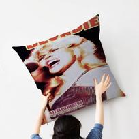 Roko grupė B-Blondie Pagalvės užvalkalas Dekoratyvinė pagalvė Sofos Namų dekoras Dėklas Pagalvių užvalkalai Peach skin 18*18(CM)-1Pcs gray