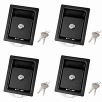 4pcs Stainless Steel Entry Door Lock Black Tool Box Lock Durable Flush Mount Lock  For Camper juoda