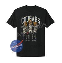 BYU Cougars Basketball Vintage Style Skeleton Black T-shirt S