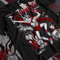 Junji Ito Souichi T-shirt Horror Japan Guro Anime Manga Black Shirt Tee All Size XL