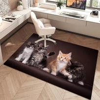 Cat Print Rug - Computer Chair Area Rug home decoration Carpet For Living Room Bedroom Flooring Mat 40x60cm( 15x23in )