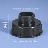 1PCS IBC Adapter S100xS60 To Dn100 Reduce S60 IBC Tank Connector Adapter Ton Barrel Accessories Valve Adapter