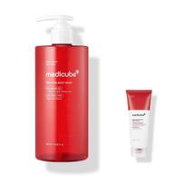 Medicube Red Acne Body Wash 3.0 (400ml) + Red Clear Capsule Body Lotion (230ml) Set red