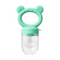 1 Set Food Grade Teething And Feeding Pacifier Silicone Fruit And Vegetable Feeder For Infants And Toddlers 6-36 Months žalia