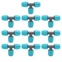 20 VNT 16 mm T formos vamzdžio jungtis PE laistymo žarnos T jungtis šiltnamiams, sodams, žemės ūkiui 9,3x6CM