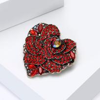 Raudoni Blizgantys Širdies Sagės Moterims Drabužiams Paltui Banketo vakarėlio Aksesuarai Dovanos 1pc black