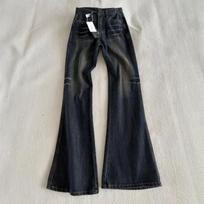 Women's 2025 Korean Flare Jeans High-waisted Niche Design Drape Horseshoe Pants Retro Street Style Baggy Jeans XS