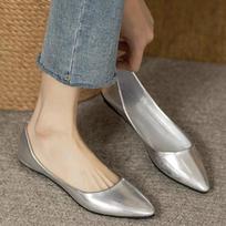 zapatos de mujer women sexy party golden light weight slip on spring & summer flat shoes lady silver wedding comfort shoes ab537 35