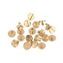 10Pcs Solid Brass Binding Chicago Screws Belt Screw Nail Stud Rivets For Photo Album Leather Craft Belt Wallet Fasteners 8d 4x4mm