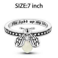 Genuine Copper Luminous Firefly Charms Earring Ring Necklaces Jewellery Set For Woman Fits Jewellery DoItYourself