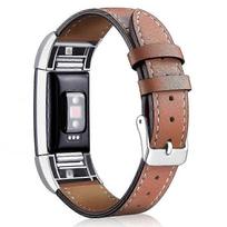 Genuine Leather Replacement Band for Fitbit Charge 2, Comfortable Breathable Wrist Strap, Multiple Colors ruda