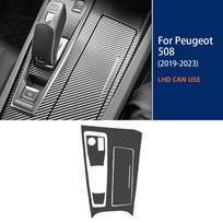 Interior Wrapping Film PET For Peugeot 508 2019 2020 2021 2022 2023 Gear Shift Panel Decoration Sticker Carbon Fiber LHD RHD LHD Carbon fiber