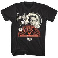 Jerry Lee Lewis Song Titles Men T Shirt Sun Records Great Balls of Fire Label S