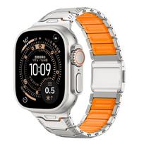 Titanium Rubber Strap for Apple Watch Ultra 3 2 49mm 46mm 45mm 44mm Luxury Watchband for Iwatch 11 10 9 8 7 6 5 4 SE3 Bracelet 49mm 46mm 45mm 44mm