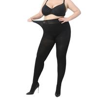 Hot Selling 60D Velvet Pantyhose Plus Size Black Tights with Sexy Style Knitted Weaving Solid Pattern-Multi-Size Women Stockings Xl juoda