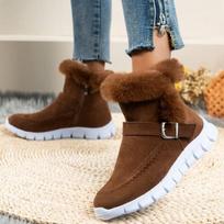 Autumn Winter Women Fur Warm Snow Boots Casual Short Plush Suede Ankle Boots Botas De Nieve Mujer Size 35 43 Botas De Mujer 35 ruda