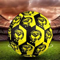Maccabi Netanya FC Indoor Soccer Ball Size 5 Colorful All Ages Machine Stitched PVC Competition Ready Durable High-Bounce
