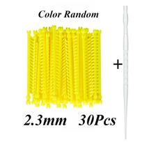 20/30pcs 2.3/3.3/4/5mm Hair Root Perm Rods Bars Curlers with Clips Bangs Fluffy Salon Hair Rollers Set Hair Styling Tools yellow