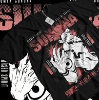 Anime Jujustu Kaisen RyoUnisex Sukuna Cursed Spirit Black TShirt Gift For Friends S