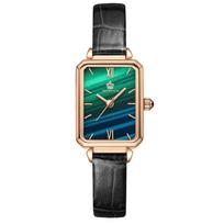 Ladies' watches, small green watches, simple temperament, fashion, fashion, waterproof quartz watches, students