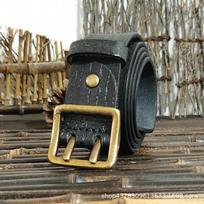 Diržas Vyriškas Korėjietiško Stiliaus Retro Sendintas Madingas Unikalus Dvigubos Adatos Varinė Sagtis Natūrali Oda Naujas Grynos Karvės Odos Džinsų Diržas 100cm