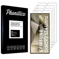 Tempered Glass for Samsung Galaxy S24 ULTRA [4 Pack] Phonillico® Screen Protector Glass Film skaidri