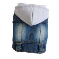 XS-2XL Džinsiniai šunų drabužiai Kaubojų naminių šunų paltai šuniukų drabužiai mažiems šunims Džinsai Striukė šuns liemenė paltai šuniuko apranga kačių drabužiai XS mėlyna