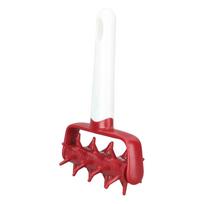 Pizza Dough Docker Roller Prevent Blistering Dense Pizza Docking Tool with Spikes for Home Kitchen raudona