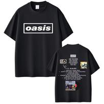 O-Oasis T Shirt British Rock Band T Shirts Men's Women Casual Oversized T-shirt Men's High Quality Cotton Short Sleeve T-shirts S