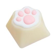 Kitty Paws CatPaw Handmade Customizeds Silicone Keycap for Switches Mechanical Keyboards geltona