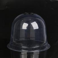 19,5x17CM Plastikinis sodinukų gaubtas su kuoliuku, skaidrus šiltnamio kupolas sodininkystei, pagamintas iš PET PVC medžiagos 19.5*17 black
