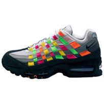 Nike Air Max 95 Woven Multi Men Sneakers Multi-Color White Pearl-Grey-Light-Charcoal-Grey-Dynasty-Purple IB3695-100 42