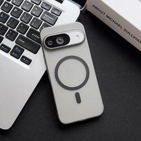 Original Ultra-Slim Matte Magnetic Phone Case For Google Pixel 10 9 Pro XL 10A 9A For Magsafe Frosted Transparent Fundas Cover Google Pixel 9 Pro XL matinė juoda spalva