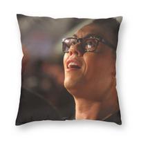 Gok Wan Fashion Consultant Pillowcase Polyester Linen Velvet Pattern Zip Decorative Room Cushion Cover 30cmx30cm