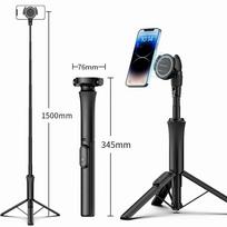 2026 Magnetic Selfie Stick Phone Tripod w Remote Extend Cell Phone Tripod Stand For MagSafe iPhone 15 14 13 12 XIAOMI SAMSUNG juoda