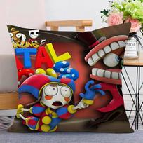The Amazing Digital Circus Cushion Cover Pillow Cover Decor Pillowcase Printed Cushion Case For Couch Peach skin 18*18(CM)-1Pcs
