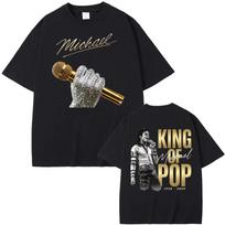 Michael Jackson King of Pop Movie 2026 Merch T Shirt Men's Women Clothing Cotton High Quality T-shirt Lightweight Breathable and Comfortable Clothes 4XL