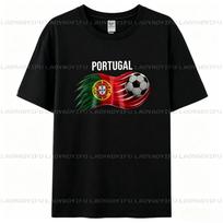 Patriotic Portugal Flag Soccer Fan Tee Portugal Soccer Lover Gift Tee Soccer Part Supplies Clothing Men Women Unisex Cotton Tops S