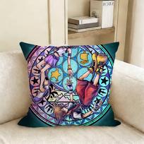 K-Kingdom Game H-Hearts Pillow Case Living Room Sofa Cushion Cover Suitable For Home Bedroom Room Decoration Peach skin 18*18(CM)-1Pcs