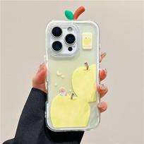 Cute three-dimensional apple branch three-in-one colorful for Apple 16/15iphone13/XR/Huawei mobile phone case apple 11