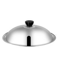 Black Plastic Knob Wok Cover Universal Frying Pan Lid Replacement Stainless Steel Pot Lid  Dish 30cm-Plastic handle