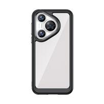 For Huawei Pura 70 Case Luxury Silicone TPU Phone Case Huawei Pura 70 Case Bumper Transparent Shockproof Huawei Pura 70 Cover Pura 70 juoda