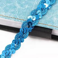 5 Yards Sequin Lace Braided Band 15MM DIY Sewing Ribbon Dress Wedding Tape Decor Trim Sewing Clothes Stage