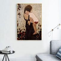 Modemas namų dekoras Drobės tapyba Motinos ir vaiko figūrų plakatai ir spaudiniai Sienų meno paveikslėliai gyvenamojo kambario Cuadros namų dekoravimui 21cm×30cm NoFrame