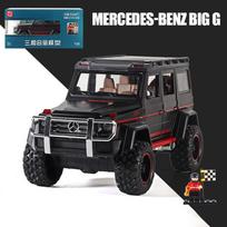 1:24 mastelio Big G lydinio automobilio modelis, imituojantis garsą ir šviesą, amortizatorius, žaislinių automobilių berniukų kolekcijos dekoras 1/24-22x9.5x9.5cm juoda