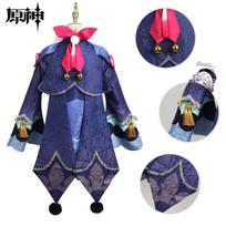 Qiqi Cosplay Kostiumas QiQi Cosplay QiQi Perukas Plaukai Zombie Girl Loli Suknelės Visas komplektas su kepure Anime XXXL-(Costume+Wig) blue